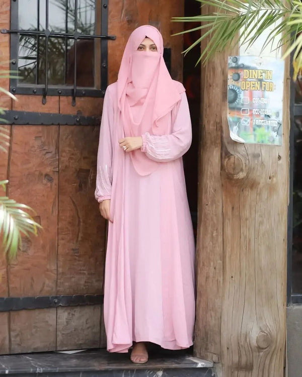 PEARL EMBROIDERY ABAYA