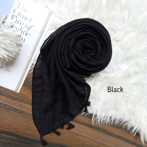 PLAIN LAWN TASSEL HIJABS