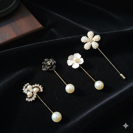 FLORAL PEARL ACCENT PINS